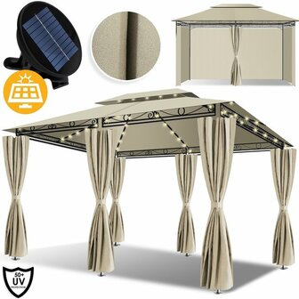 El Jardin - Partytent - 4x3 - Waterdicht Dak - Wanden - Beige - Solar