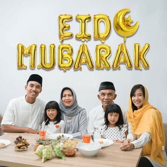 El Jardin - Goud Eid Mubarak Ramadan ballonnen