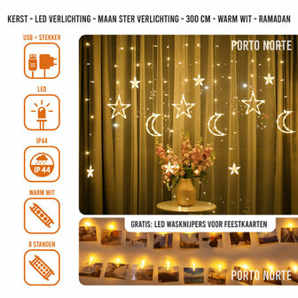 PN - LED Ramadan - Maan Ster verlichting - Multi colour