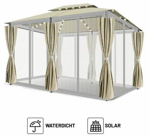 El Jardin - Partytent - 4x3 - Waterdicht Dak - Wanden - Beige - Solar