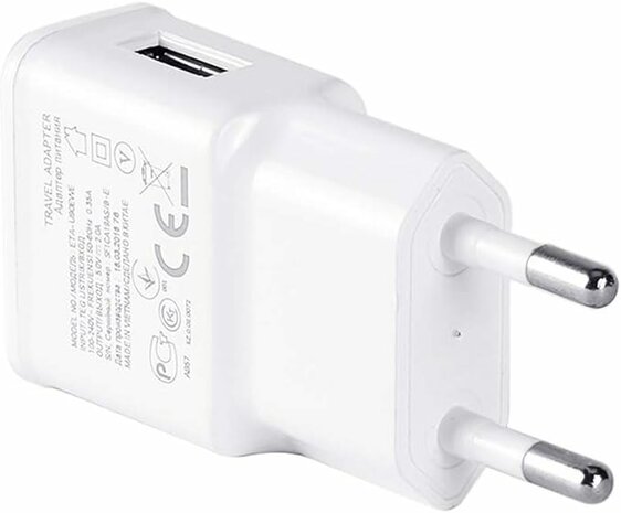 El Jardin - USB Stekker - Losse oplader - Adapter - 5 W - USB 2.0 A - Reisstekker - Wit